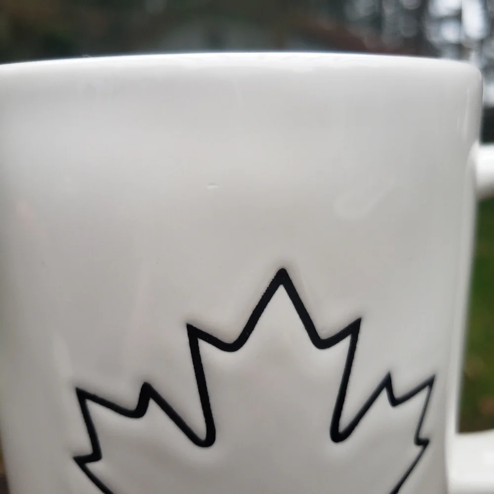 Rae Dunn Canadian Maple Leaf And EH? Coffee Mug